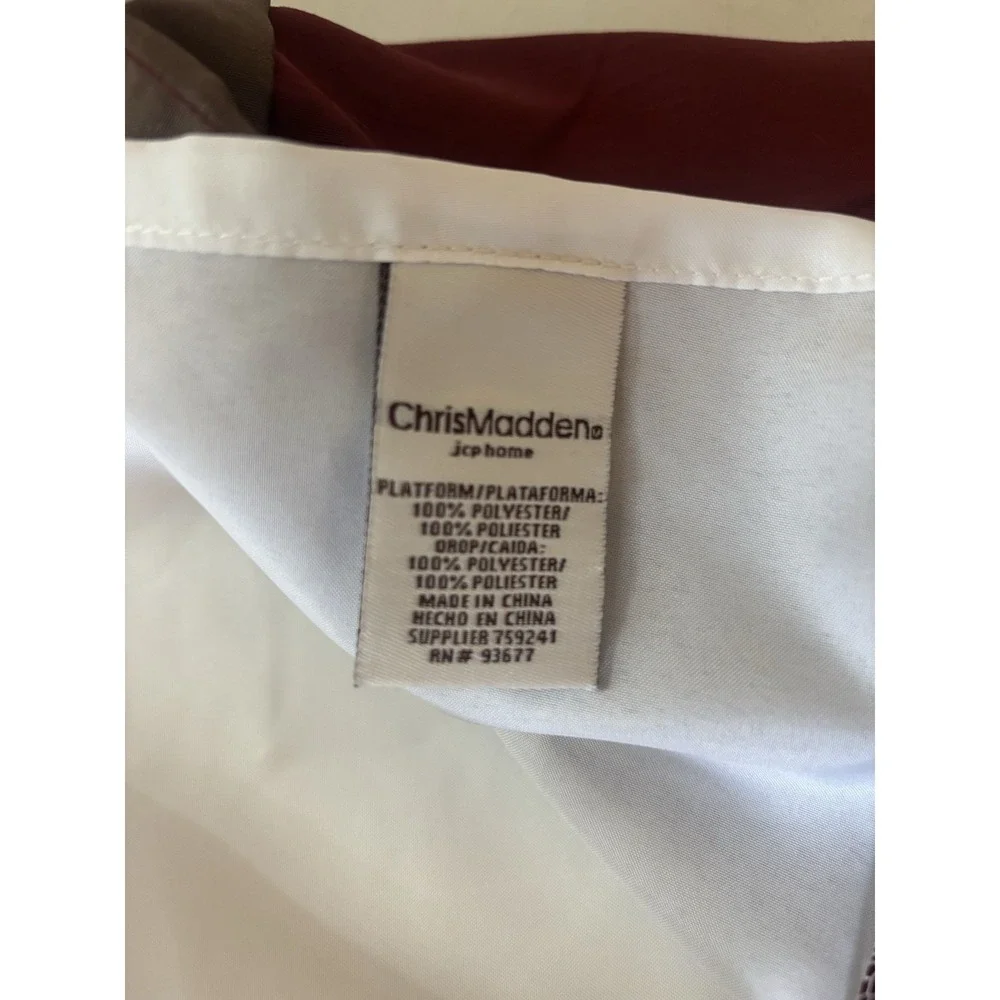 Chris Madden Full Bed Skirt Dust Ruffle Split Corner 15